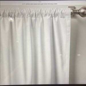 Pottery Barn White Noise Reducing Curtain
